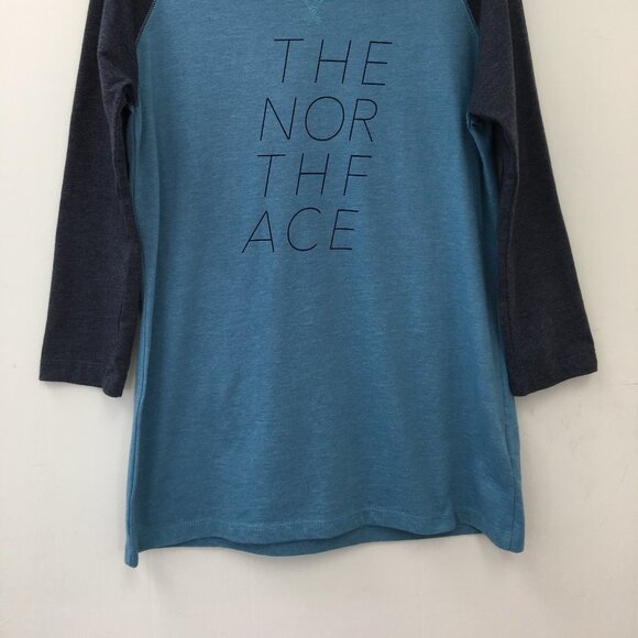 The North Face Women's 3/4 Quarter Sleeve Logo Tee Size S EXCELLENT Condition - Picture 2 of 6